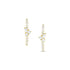Dominique Cohen petite diamond hoop mixy earrings with mixed shapes diamond cluster, in 14K yellow gold<span class='visuallyhidden'>; shop help at 760-978-9297.</span>